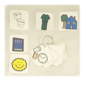 Visual communication cards - 30 visual cards to help with home and school expectations.  Can be customized to fit your needs!