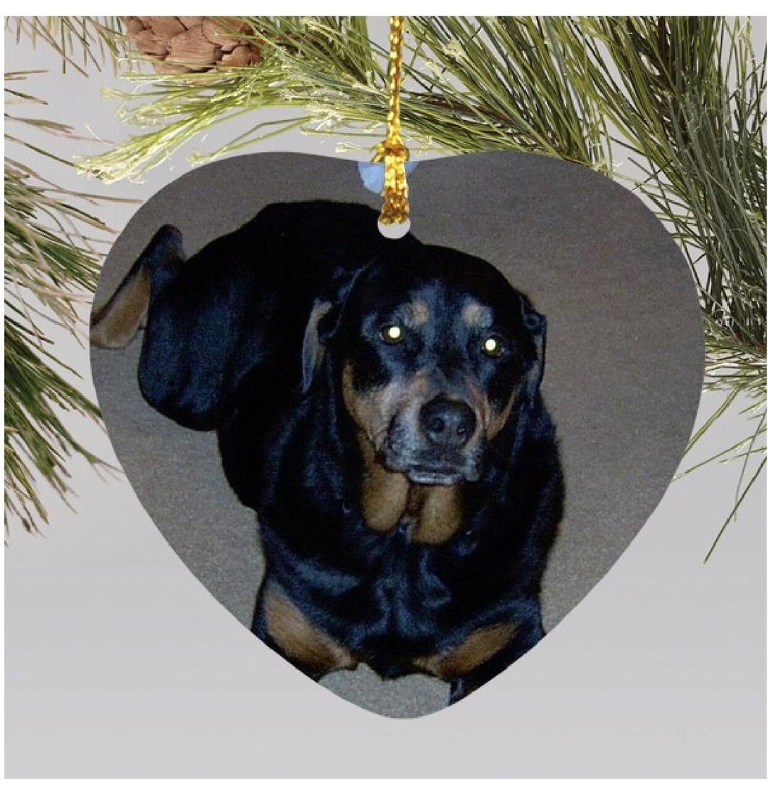 Heart Shaped Ceramic Photo Ornament Personalized by You. Can Be Double ...