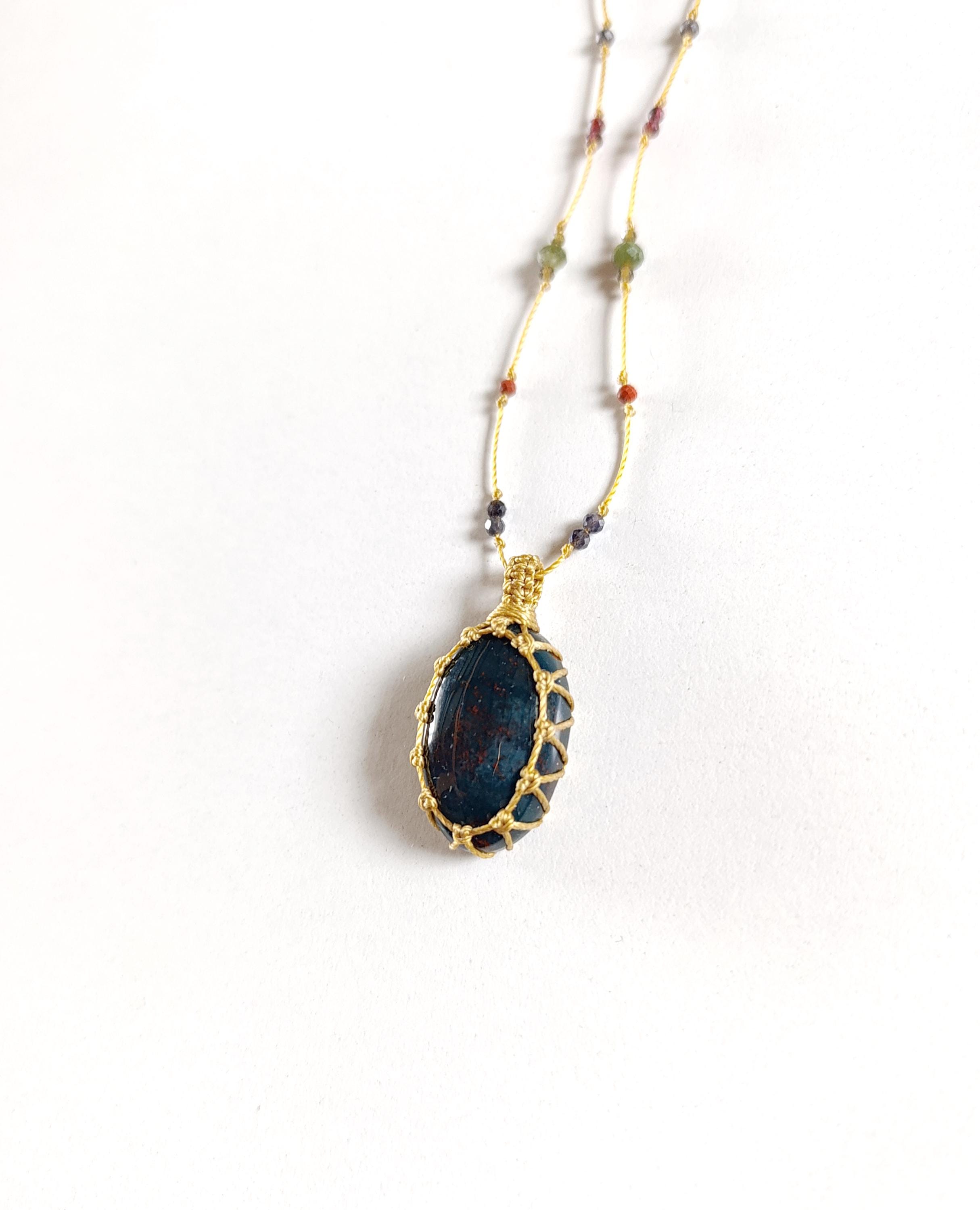 Collier étoile Tibétain En Verre Coloré Et Alliage Argenté - Style Ethnique - Neuf Sans Emballage