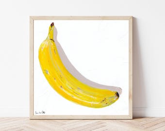 Original Banana Art: 8x8 Kitchen Still Life Painting - Etsy