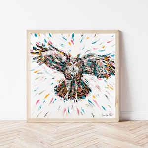 Night Owl | Giclee Fine Art Canvas Print | Animal Painting Print