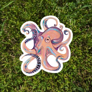 Octopus Art Sticker | Painting Print Sticker | Sea Creature Sticker