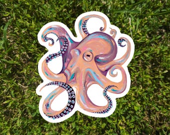 Octopus Art Sticker | Painting Print Sticker | Sea Creature Sticker
