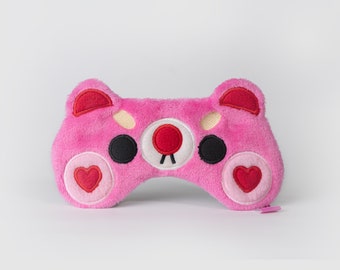 Sweet Bear Eye Mask | Pink Plush Sleep Mask | Coquette Eye Cover | Handmade