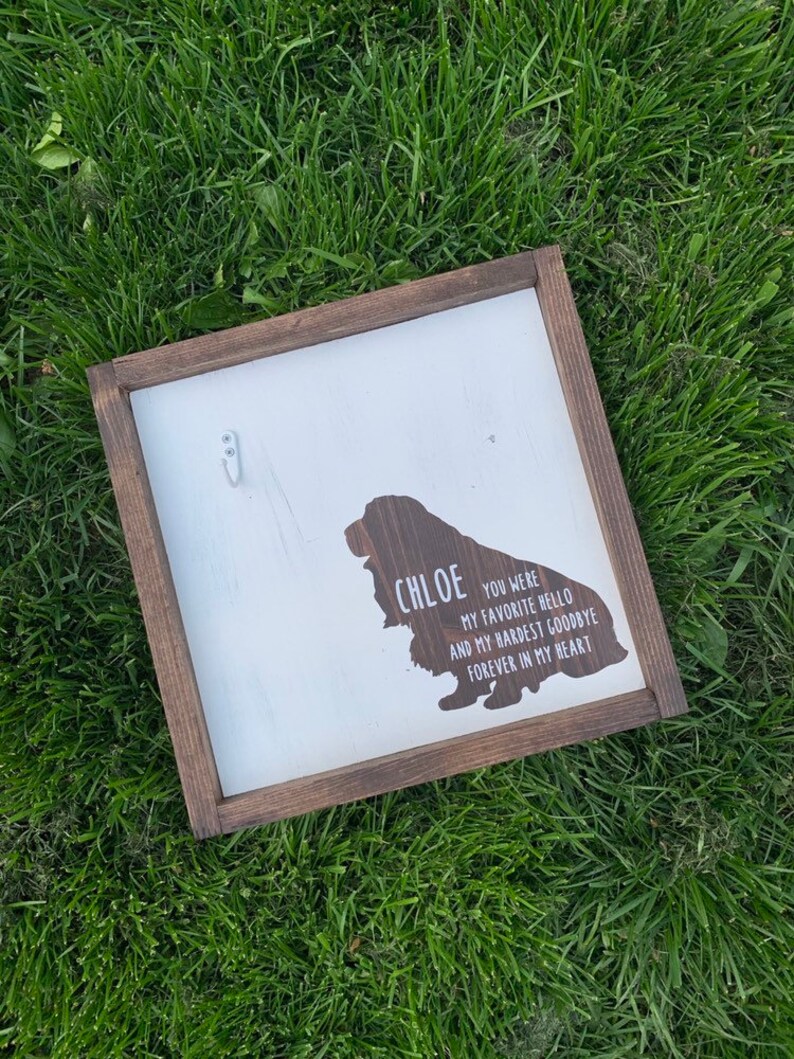 Pet Memorial Collar Sign Collar Memorial Sign Dog Memorial Etsy