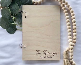 Laser Engraved Wedding Card Keeper: Keepsake Album, Organizer