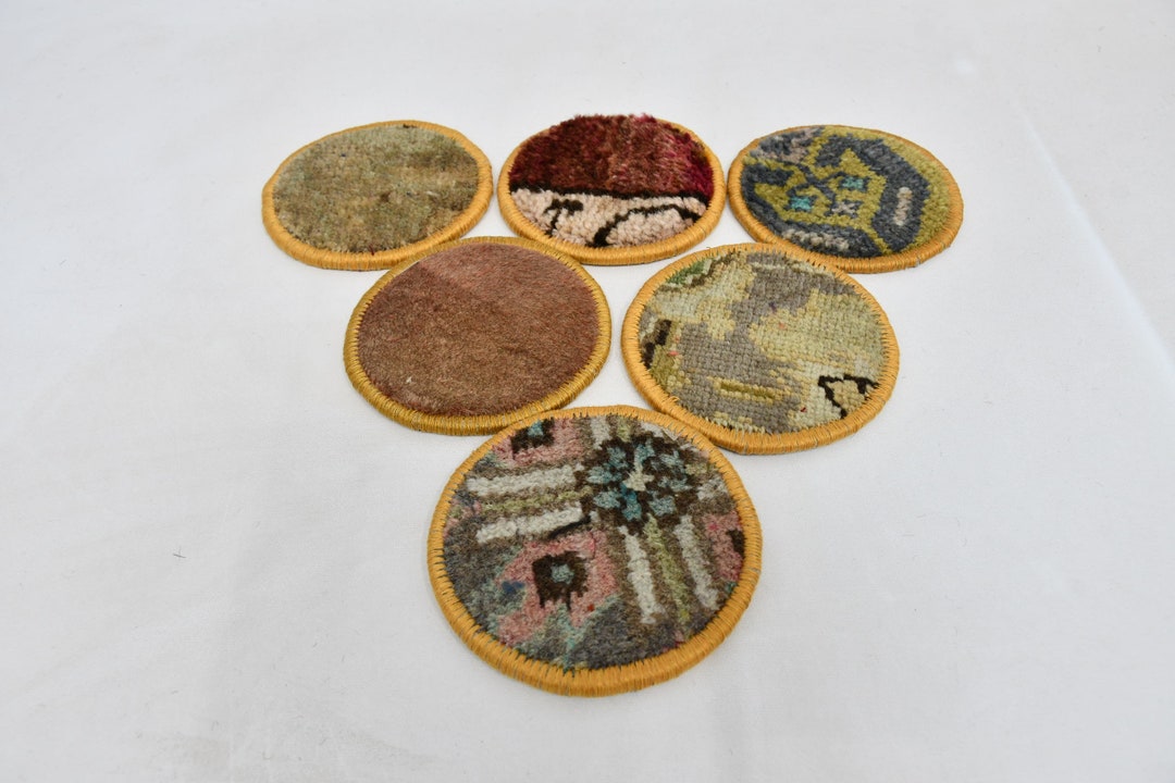 Gift for Her, Beer Coaster, Kitchen Decor, Brown Coaster, Rug Coaster ...