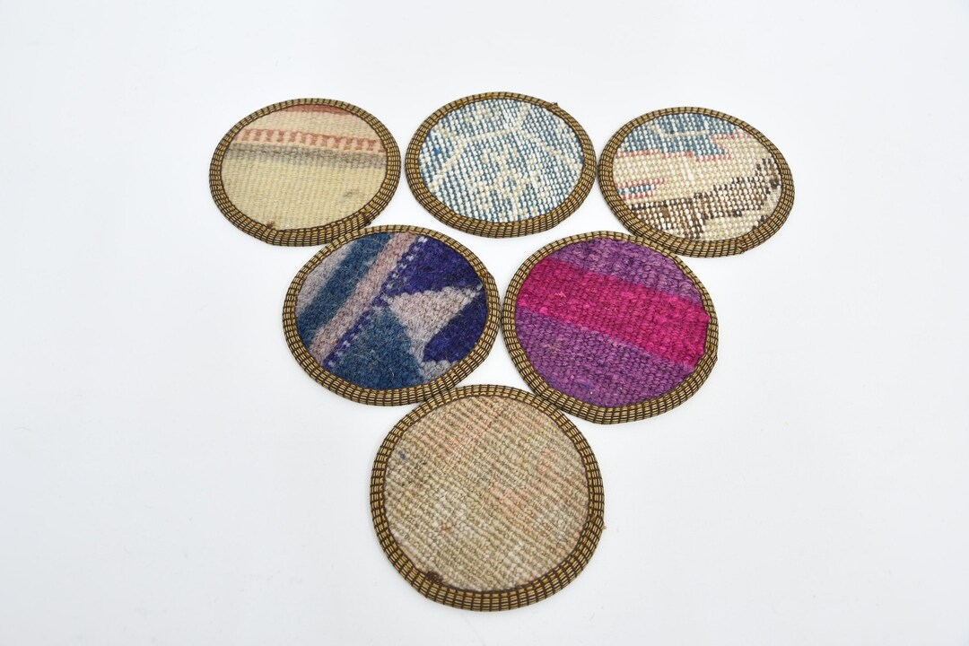 Kilim Coaster, Tea Pad, Drink Coaster, Blue Coaster, Rug Coaster, Best ...