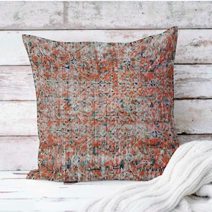Kilim Pillow, Turkish Pillow, Home Decor Pillow, Vintage Print Pillow, Rug Style Pillow, Indoor Pillow, Couch Case, Boho Cushion,