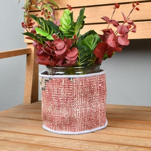 Organizer Baskets, Handmade Basket, Decorative Plant Pot Cover, Flower Pot Holders, Indoor Planters, 6x7 Inches, Kilim planter, 23