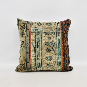 Body Pillow, Designer Pillows, Turkish Pillow, 24x24 Blue Cushion, Rug Cushion Case, Hippie Pillow Cover, Monogram Pillow Cover,   1642
