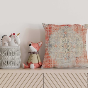Vintage Style Pillow, Kilim Pillow, Turkish Pillow, Pillow Cover, Home Decor Pillow, Rug Pillow, Indoor Pillow, Couch Case, Boho Cushion,