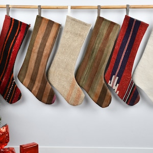 Candy Stockings, Wall Hanging Socks, Santa Claus Gifts, Ornament Stockings, Handwoven Stocking, Holiday Stocking, Personalized Gift,
