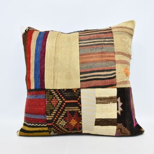 Body Pillow, Throw Pillow Covers, Kilim Pillow, 32x32 Beige Cushion Case, Patterned Pillow Covers, Vintage Cushion Case, 239