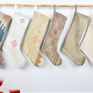 Holiday Stocking, Personalized Gift, Candy Stockings, Wall Hanging Socks, Santa Claus Gifts, Ornament Stockings, Handwoven Stocking,
