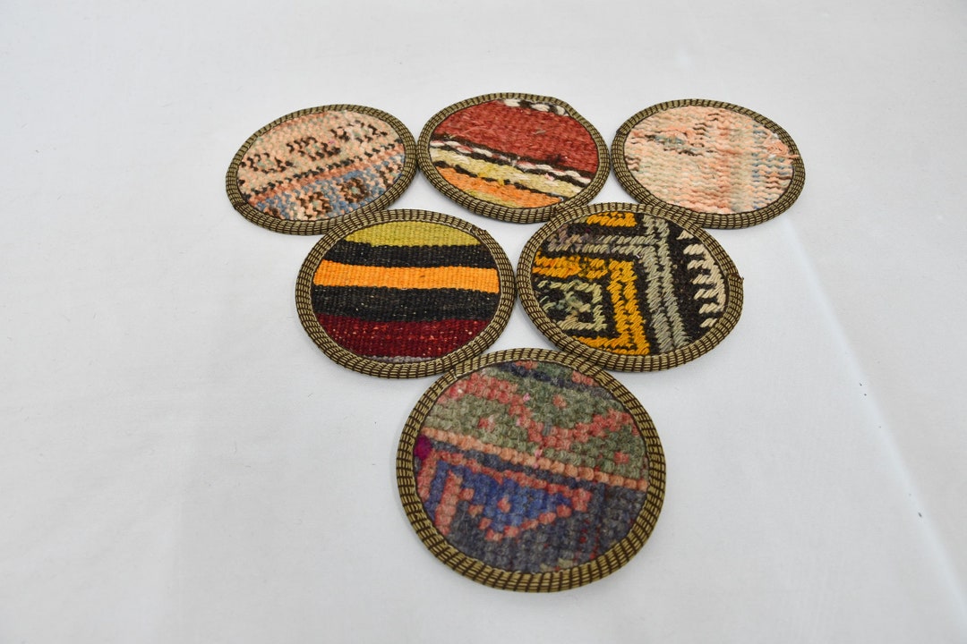 Round Rug Coasters Glass Pad, Round Coaster, Drink Coaster, Beige Pad, Rug Pad ...