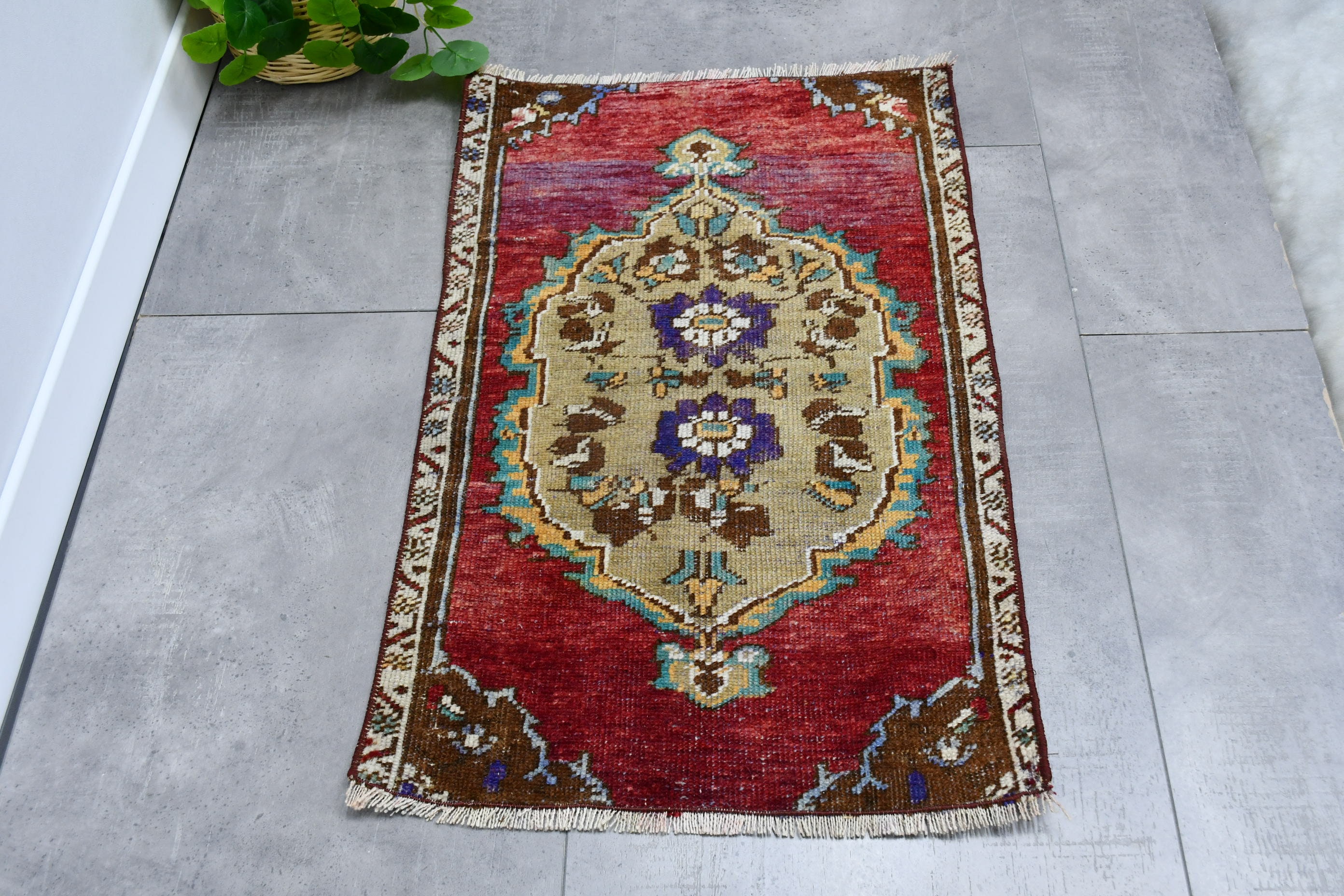 Turkish Rug, Vintage Rug, 2x3 Small Rug, Antique Rug, Rugs for