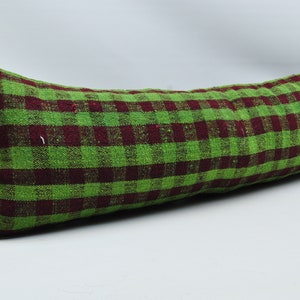 Kilim Pillow Covers, Kilim Pillows, Turkish Kilim Pillow, 12x36 Green Pillow Cover, Striped Pillow Case, Ethnic Throw Pillow Covers, 551