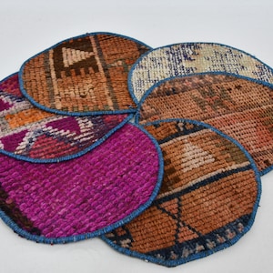 Dining Accessory, Kilim Supla, Table, Orange Pad, Rug Supla, Hand Crafted Underplate, Turkish Rug Pad, 10&quot;x10&quot; Pad, Hand Crafted Pad, 118