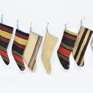 Kilim Stockings, Personalized Gift, Candy Stockings, wall Hanging Socks, Santa Claus Gifts, Ornament Stockings, Handwoven Stocking,