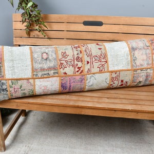 Throw Pillow, Kilim Pillow Cases, Personalized Pillow, Kilim Pillow, 16x48 Beige Cushion, Rug Pillow, Sofa Pillow, Gift For Him Pillow,  943