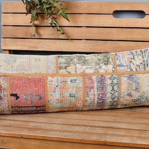 Personalized Pillow, Kilim Pillow Covers, Personalized Gift, Pillow for Couch, 12x36 Blue Cushion, Rug Pillow, Custom Gift Pillow,  1253