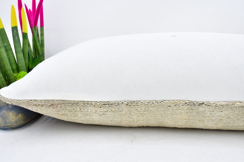 Vintage Pillow Handwoven Pillow Hemp Pillow Kilim Pillow 229 Lumbar Pillow,Bedroom Pillow,Oriental Pillow 16x36 Cushion Pillow