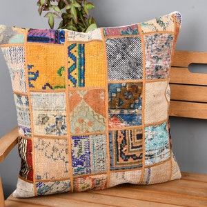 Turkish Pillow, Antique Pillows, Throw Pillow Covers, Kilim Pillow Cases, 24x24 Yellow Pillow Covers, Rug Pillow, Nurse Gift Pillow,  1850