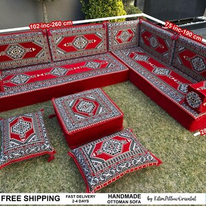 Sofa, Floor Sofa, Floor cushion, Arabic Sofa, Ottoman Sofa, Traditional Floor Cushion, Sark Kosesi, Couch Pillow, Turkish Kilim Pillow image 4