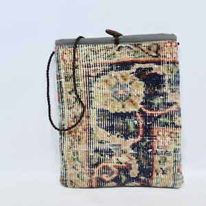 Kilim Bag, Turkish Bag, Handmade Rug Bag, Carpet Bag, Bags For Women, Weekender Bag, 12x14 inches, Hygienic Bag, Washable Bag 30