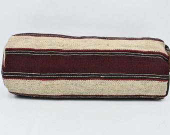 Personalized Pillow, Personalized Gift, Throw Pillow Cover, 8x20 Beige Pillow Covers, Striped Pillow Covers, Vintage Kilim Pillow Cover, 398