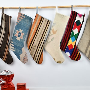 Holiday Stocking, Personalized Gift, Candy Stockings, Wall Hanging Socks, Santa Claus Gifts, Ornament Stockings, Handwoven Stocking,