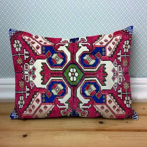 Traditional Turkish Printed Pillow, Pillow Cover, Home Decor Pillow, Vintage Style Pillow, Indoor Pillow, Couch Case, Boho Cushion,