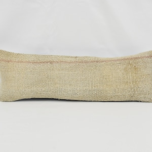 Throw Pillow Cover, Kilim Pillow Cases, Kilim Pillow Cover, 12x36 Beige Cushion Case, Hemp Pillow, Ikat Pillow Covers, Tribal Pillow,   1136