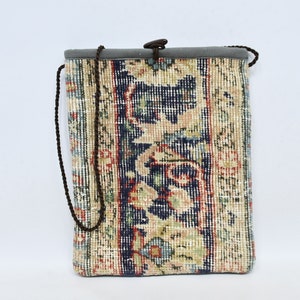 Kilim Bag, Turkish Bag, Handmade Vintage Bag, Shoulder Kilim Bag, Anatolian Bag, 12x14 inches, Hygienic Bag, Rug Bag, Vintage Bag, 4