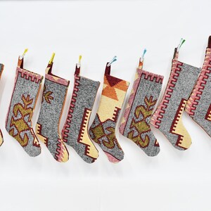 Kilim Stockings, Christmas Kilim Stockings, Family Stockings, Christmas Decor, Family Christmas Stockings, Rustic Christmas Decor,