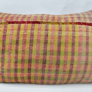 Throw Pillow, Home Decor Pillow, Turkish Pillow, 20x28 Beige Pillow, Striped Pillow, Patio Case, Sofa Cover, Handwoven Cover,  94