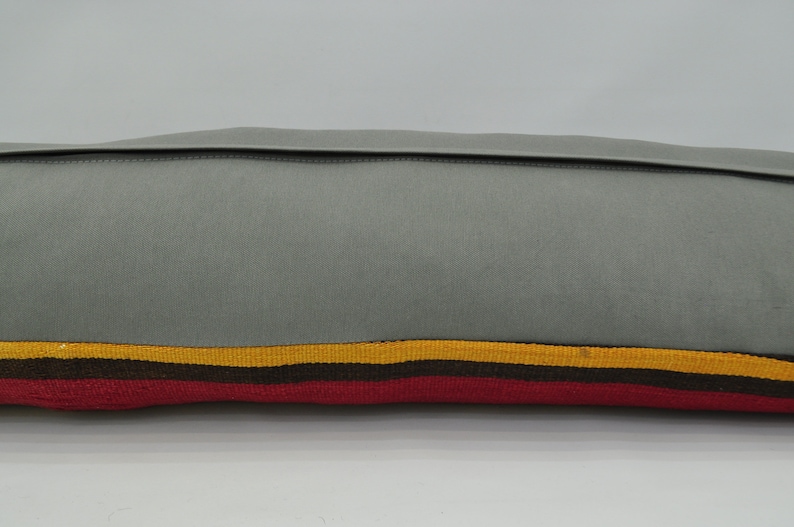 turkish kilim pillow kilim pillow 16x48 yellow striped kilim pillow bedroom pillow kelim kissen lumbar pillow king size pillow No 391