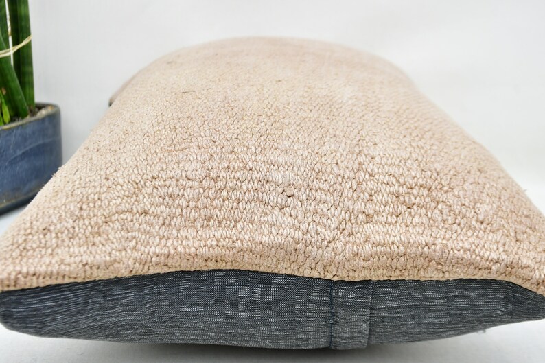 Hemp Pillow Lumbar Pillow Kilim Pillow Wool Pillow Pillows Handmade Pillow Cover Throw Pillow Outdoor No 3001 16x24 pillow cover