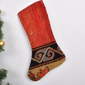 Xmas Stocking, Antique Rug Stocking, Wall Hanging Socks, Santa Claus Gifts, Ornament Stockings, Luxury Unique Stocking, Boho Stocking,