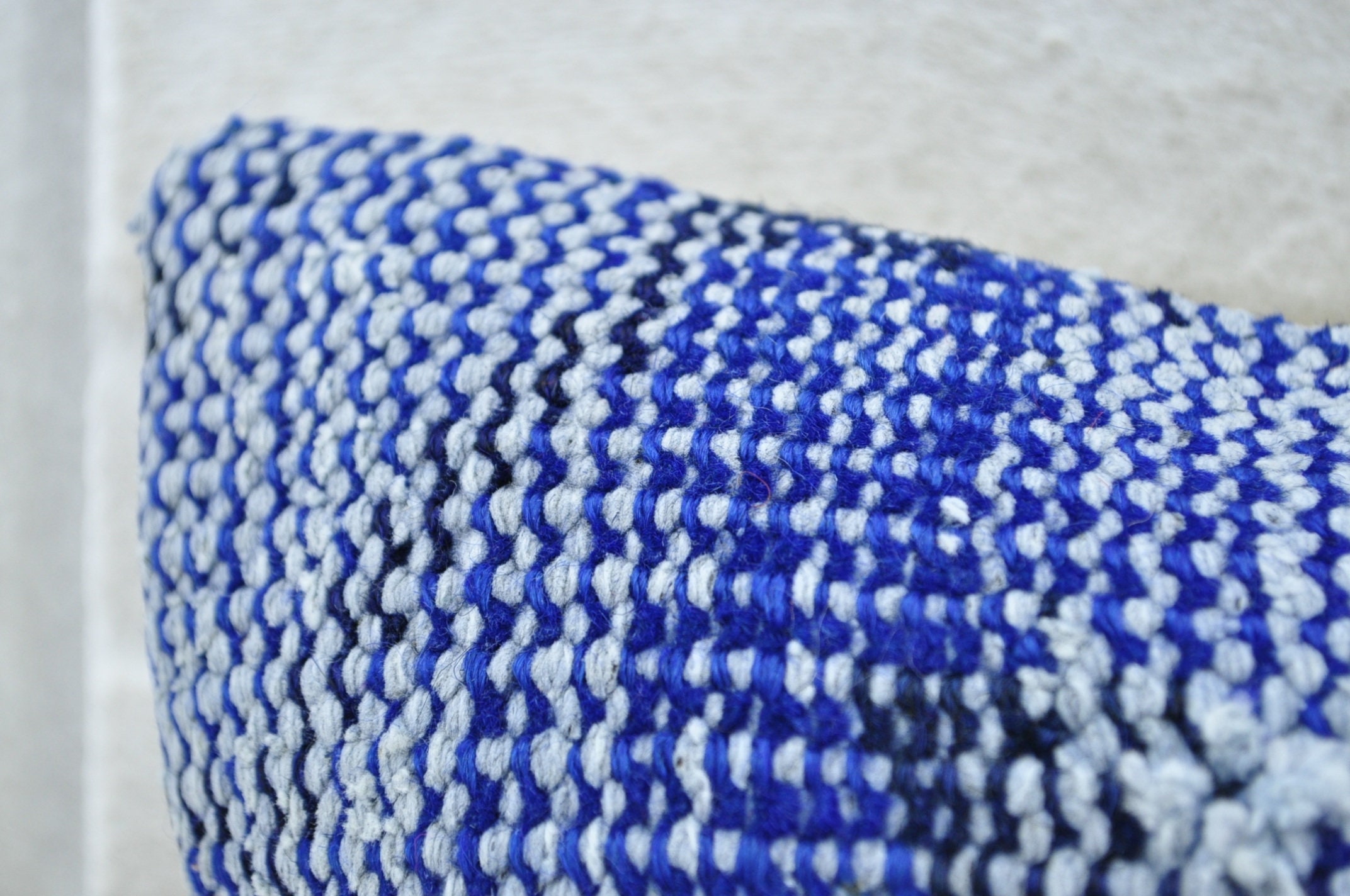 Bedroom pillow Vintage carpet pillow Pillow cover navy blue Etsy