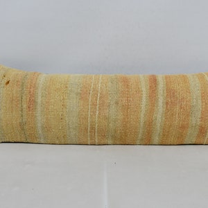 Kilim Pillow Cases, Designer Pillows, Kilim Pillows, 12x36 Beige Pillow Case, Hemp Cushion, Dorm Throw Cushion, Knot Pillow Cover, 1227