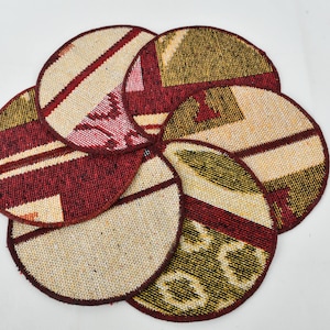 Coffee Cup Pad, Kilim Supla, Rug Supla, Red Supla, Patterned Supla, Antique Rug Pad, Carpet Pad, Gift Supla, Kilim Pad, Tribal Underplate,