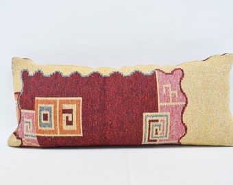 パッチワークキリム クッションカバー：ヴィンテージトルコラグ