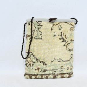 Kilim Bag, Turkish Bag, Handmade Rug Bag, Best Gift For Her, Woven Bag, Makeup Bag, 12x14 inches, Hygienic Bag, Rug Bag, Vintage Bag,  64