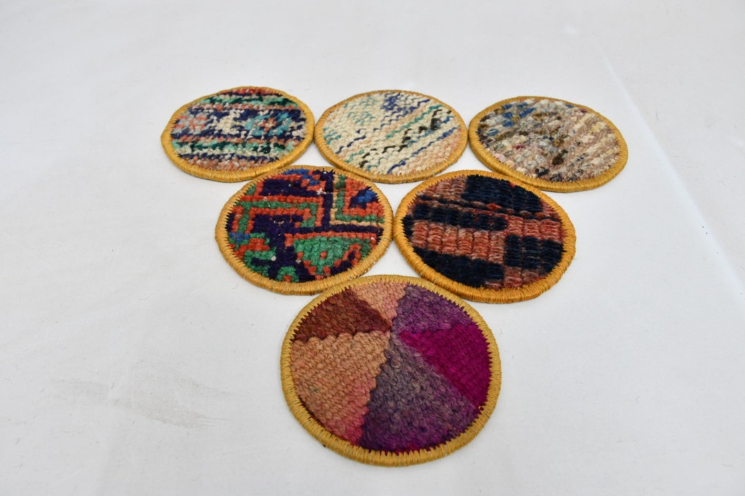Round Rug Coasters Round Coaster, Beer Coaster, Glass Pad, Pink Coaster, Rug Coaster, Best ...