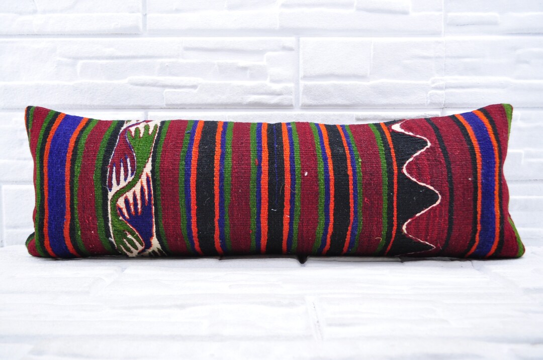 Turkish Kilim Pillow Kilim Pillow Cases Kilim Pillows 30x90 Etsy