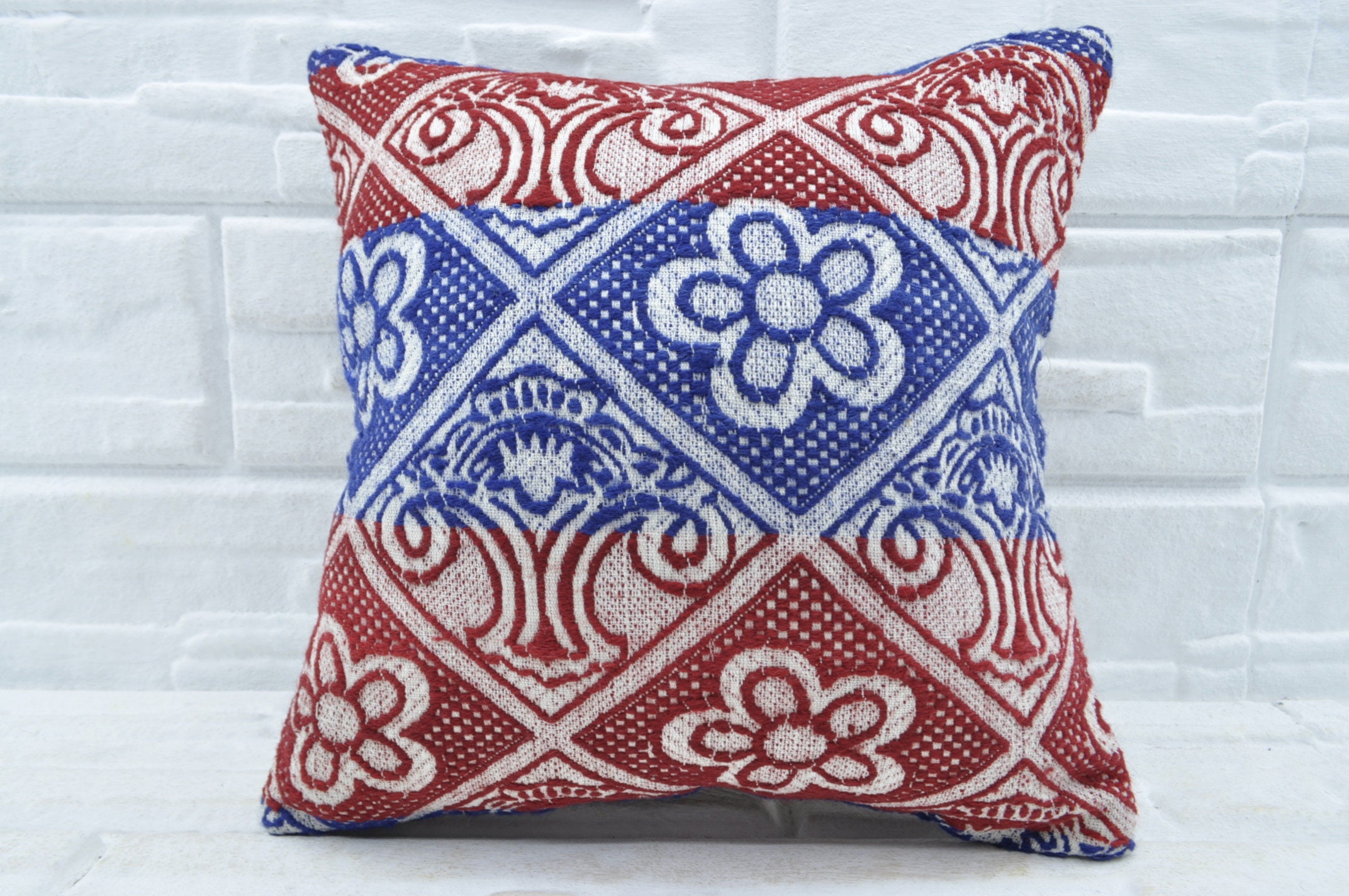 Turkish kilim pillow kelim kissen ethnic pillow patterned | Etsy