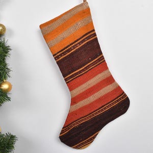 Vintage Stocking, Handmade Christmas Stocking, Lovely Traditional Kilim Stocking, Fireplace Stocking, Holiday Socks, Festive Footware,