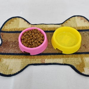 Pet Supplies, Rug Pet Mat, Dog Lover Gift Mat, Yellow Pad, Rug Pad, Pet Gift Mat, Non Slip Pad, Bone Design Pad, Garden Pad,